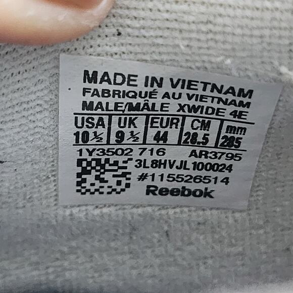 Mens Reebok Classic Leather Sz 10.5 010721 White Leather Casual Sneakers Shoes - Picture 7 of 8